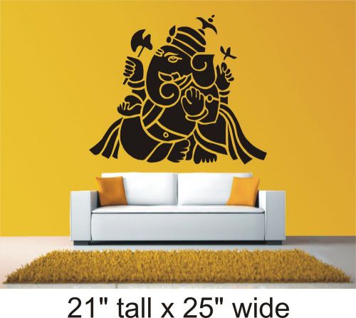 &#034;Jai Ganesh Sada Sahai&#034; Removable Wall Art Decal Vinyl Sticker Mural Decor FA277