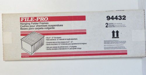 New Pack of 2 File-Pro Hanging Folder Frames Legal Size Steel 94432 Sealed