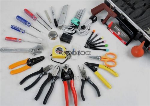 Universal optical fiber fusion splice and ftth tool kit\ includes 30 tools for sale