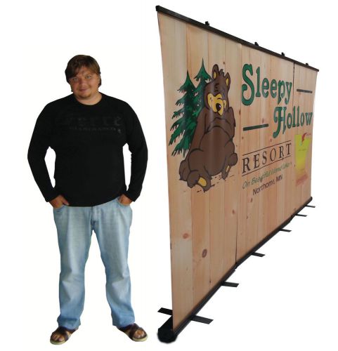Alternative 8&#039; Pop Up Booth Trade Show Retractable Display BACK WALL + GRAPHICS