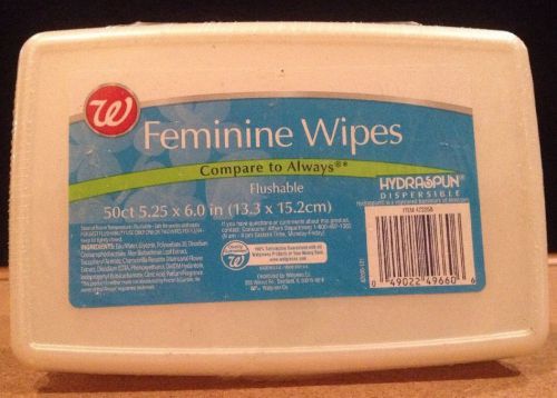 Walgreens Feminine Wipes 50 Ct. Tub