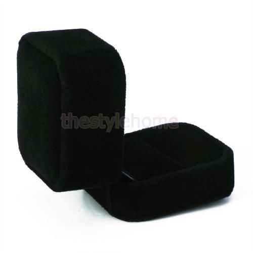 One large black velvet ring jewelry display gift boxes for sale
