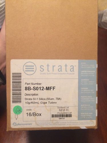 Strata 8B-S012-MFF, SI-1 Silica Giga Tubes, Box Of 16