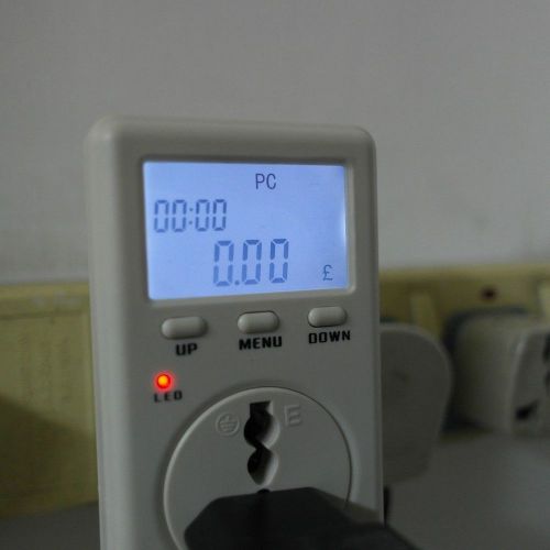 EU US UK  Socket Mini Energy Power Watt Voltage Volt Meter LCD Monitor