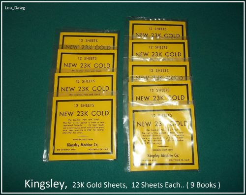 Kingsley  Machine ( 23K Gold Sheets, 9 Books 12 Sheets Each ) Hot Foil Stamping