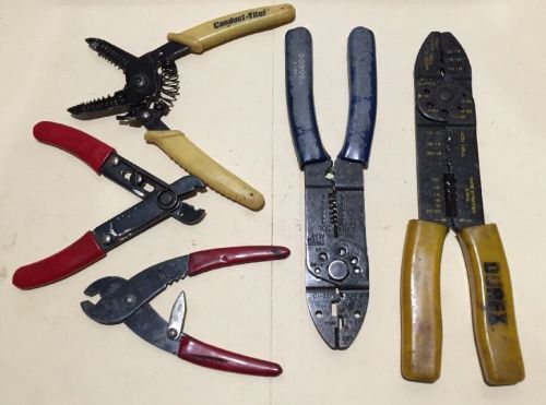 Lot of 5 Wire cutters/strippers - DUREX-CONDUCT TITE - No Reserve Free Shipping