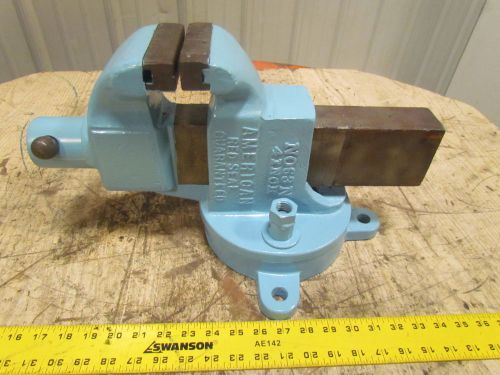 American Red Seal NO.63N 4&#034; Jaw Machinist Bench Vise Opens to 8&#034; Swivel Base