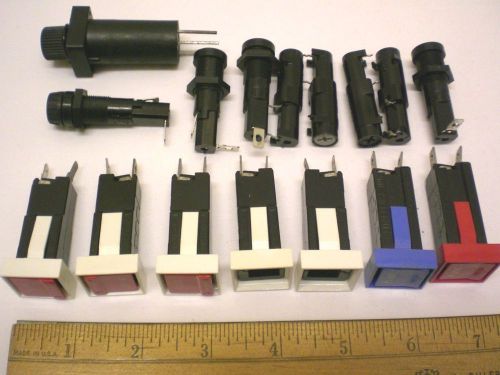 16 Panel Fuse Holders for 3AG Type Fuses, LITTELFUSE &amp; Others, Made in  USA