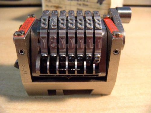 Leibinger Model 17&#034;C, 3/16, 7 number, Backward, Gothic Numbering Machine