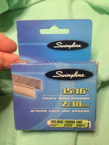 One Box Of Swing Line 15/16&#034; Heavy-Duty Staples 1000 Total