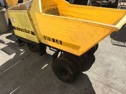 2000 wacker wb16 concrete buggy hydraulic dump bed poly tub 13 hp honda engine for sale