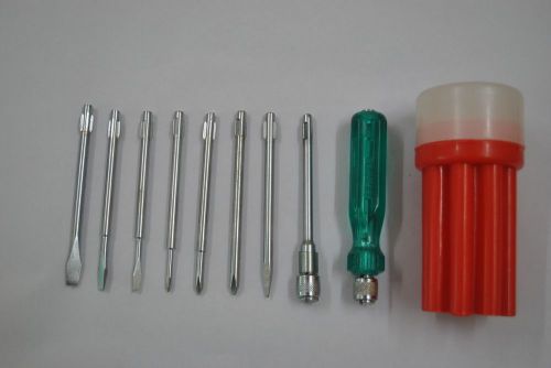 Screw Driver Kit  Eight in One  Screw Driver Set Phillips &amp; Flat screw drivers