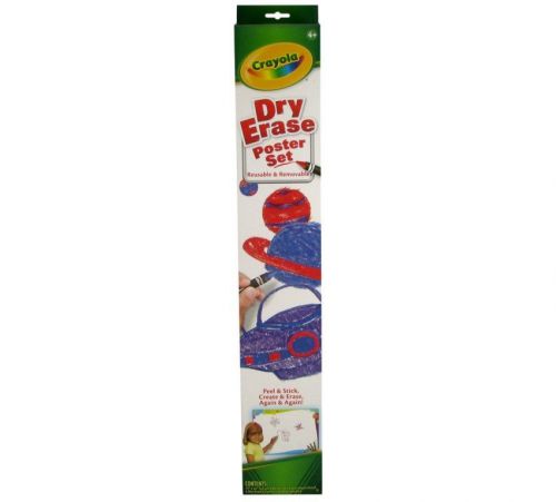 Crayola Peel &amp; Stick Create &amp; Erase Dry-Erase Poster White 17&#034;X24&#034; 43 cm x 60 cm