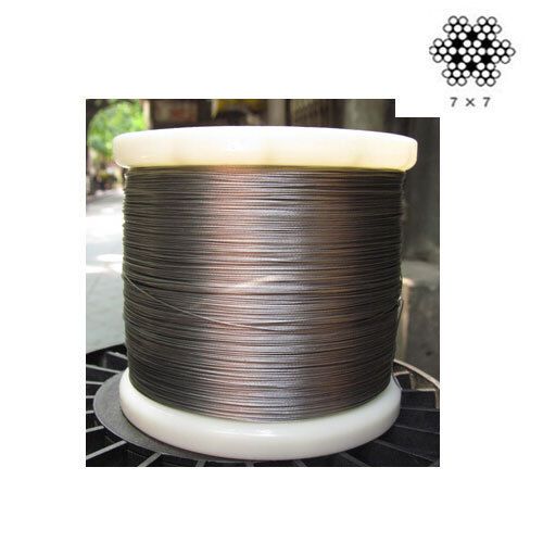 7x7 0.5mm 304 stainless steel cable wire rope(10m) for sale