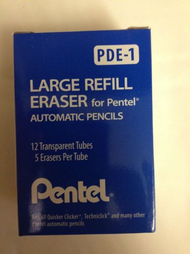 Large Refill Eraser PDE-1 5 Erasers Per Tube 12 Tubes Total New