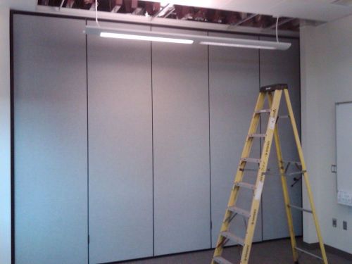 Light Grey Operable Partition for Commercial Space