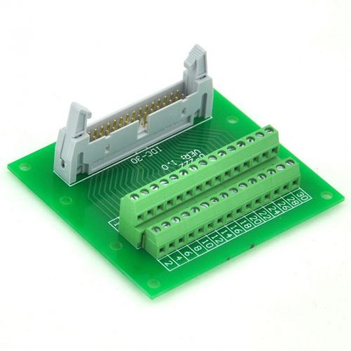 Idc30 2x15 pins 0.1&#034; male header breakout board, terminal block, connector. for sale