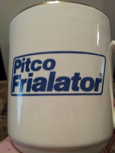 Vintage Pitco Frialator Fryer Company Coffee Mug Gold Rim Cup  ~ Made in the USA
