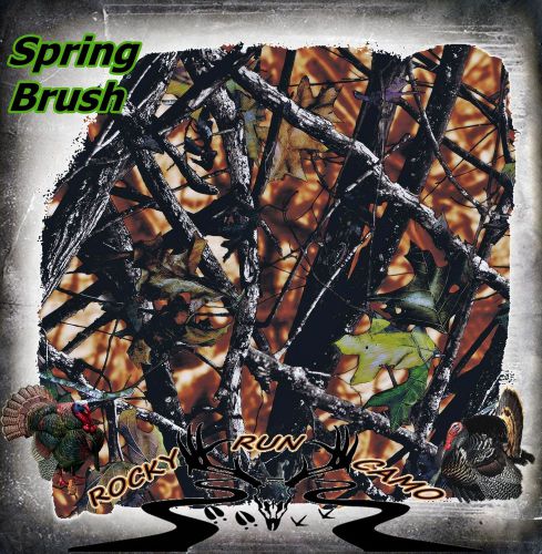 Spring Brush R.R.C.Camo Hydrographic water transfer Dip Kit Guns,Skulls,auto,ATV