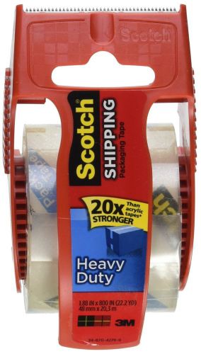 Scotch Heavy Duty Shipping Packaging Tape 1.88 Inch x 800 Inch ClearPack of 2