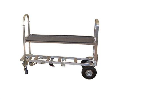 Hand truck platform truck &amp; shelf cart - aluminum - 500 lb capacity 61.5h w p for sale