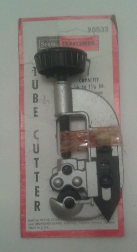 NOS VINTAGE SEARS CRAFTSMAN TUBE CUTTER 9-5533 1/8&#034; - 1 1/8&#034; PIPE UNPUNCHED CARD