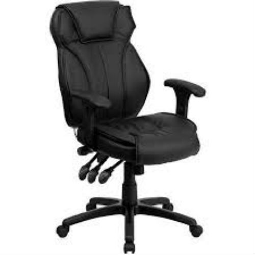 Flash Furniture High Back Leather Executive Office Chair Triple Paddle Control