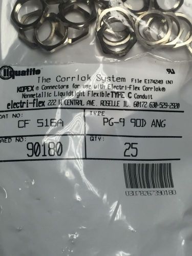 (25) New CF516 90 Degree Corrlok Liquid Tight Fittings. CF-516/90 PG9 New 25 Lot