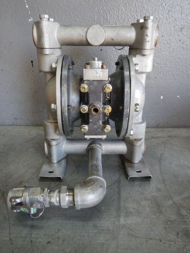 YAMIDA NDP-25BST NDP-25 STAINLESS STEEL AIR DRIVEN 1&#034; DOUBLE DIAPHRAM PUMP