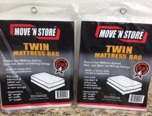 2 Twin Mattress Bag Cover Move N Store Moving Storage Polyethylene Standard Box