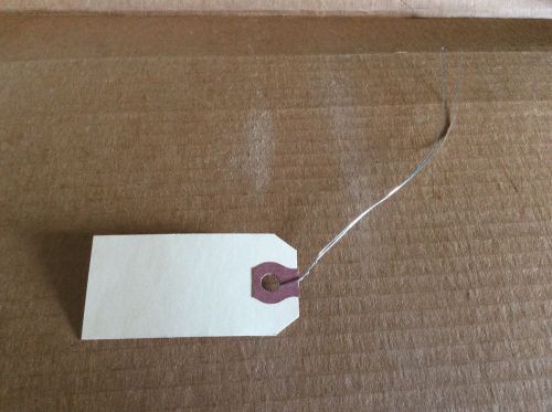 Box of avery manila label tags - card stock with wire fastener for sale