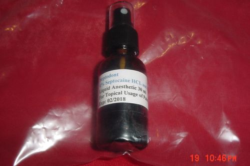 Septocaine hcl 4% with epinephrine anesthetic solution spray bottle strong new! for sale
