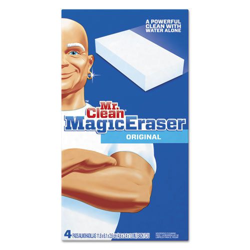 Mr. clean magic eraser - all purpose, 2 2/5&#034; x 4 3/5&#034;, 1&#034; thick, white for sale