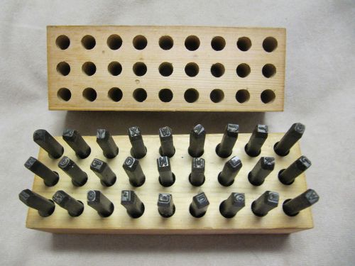 VINTAGE 1/8&#034; YOUNG BROS. STAMP WORKS MACHINE MADE LETTER DIES  #03271 IN BOX