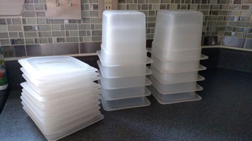 Lot 10Cambro 66PP190 - 1/6 SZ 6 Deep Food Pans w Lids NSF certified Gently Used