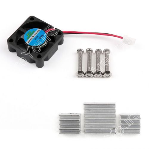 DC 5V Cooler Fan + 3Pcs Aluminum Heatsink Cooler For Raspberry Pi Pi2/3 B+