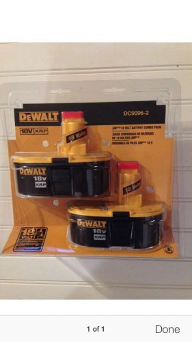 DEWALT 18V XRP Battery Combo Pack, Model# DC9096-2 &#034;NEW&#034;