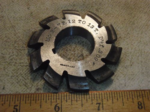 B &amp; S No 8 - 7P 12 To 13T Depth .308 Involute Gear Cutters HS -12 Gear Cutter