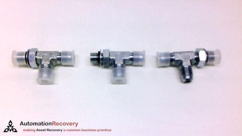 Airway mbp6804 - pack of 3 - adjustable run tee fitting, 3/8&#034; jic,, new* #212151 for sale