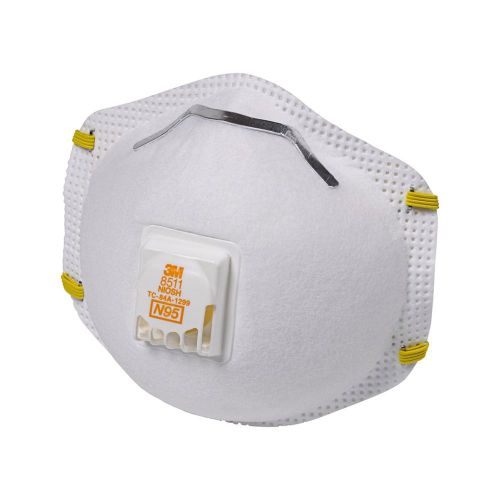 3m 8511 particulate n95 respirator with valve 10-pack 10 pack for sale