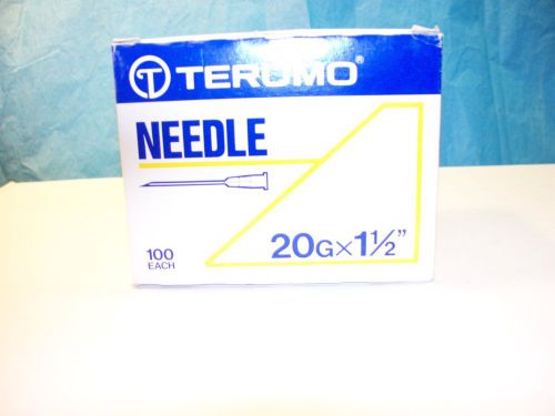 TERUMO 20g X 1-1/2&#034; NEEDLES BOX OF 95 BLISTER PACKS  - FREE SHIP