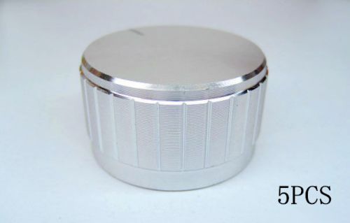 5PCS 30x17mm Silver Tone Volume Control Rotary Potentiometer application Knobs
