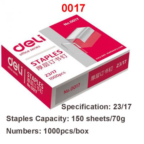 Stapler Stitching Needle(Lot 1000 PCS) Staples for 150 Sheets Paper 23/17 0017