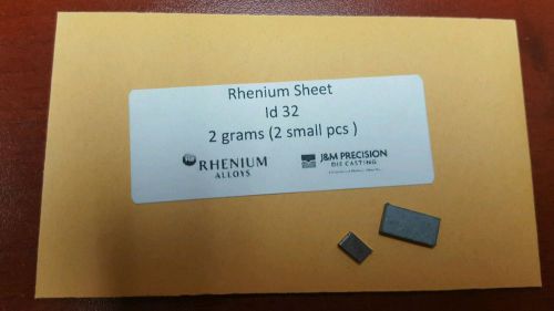 Rhenium sheet id# 32 99.99 high dense annealed sheet