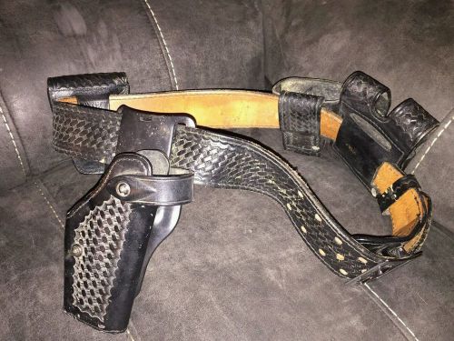 Safari Land Basket weave Police duty belt plus holsters