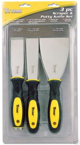 Titan 3-pc stainless scraper &amp; putty knife set 17000 for sale