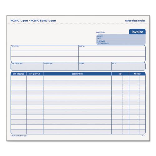 TOPS Snap-Off Invoice, 8.5 X 7, Three-Part Carbonless, 50 Forms