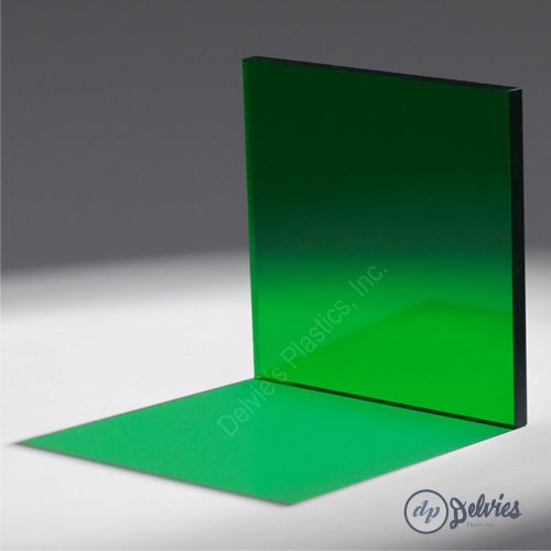 1/8&#034; 2092 Transparent Green Cell Cast Acrylic Sheet  12&#034; x 12&#034;