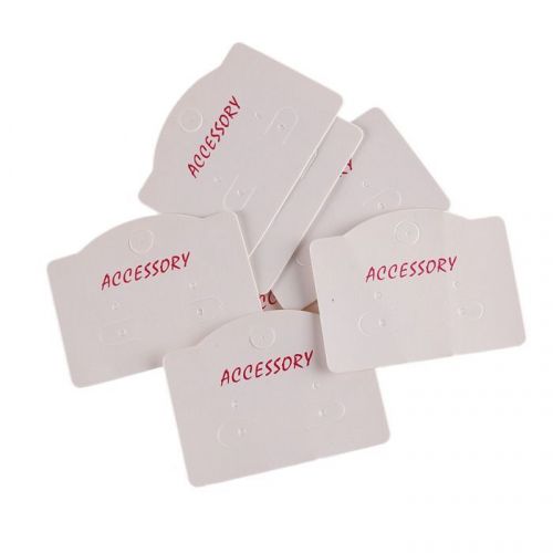 100pcs/lot Earring Display Packing Cards White fit Jewelry DIY Size 5*6.5cm