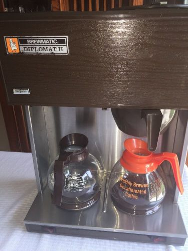 Vtg Commercial Brewmatic Coffee Maker Diplomat 2 Burner Works Perfect Very Clean